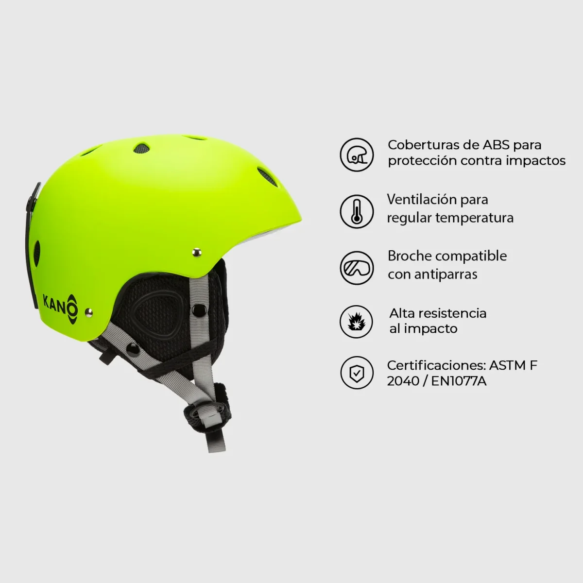 Casco de Nieve para Niños Lime - Imagen 3