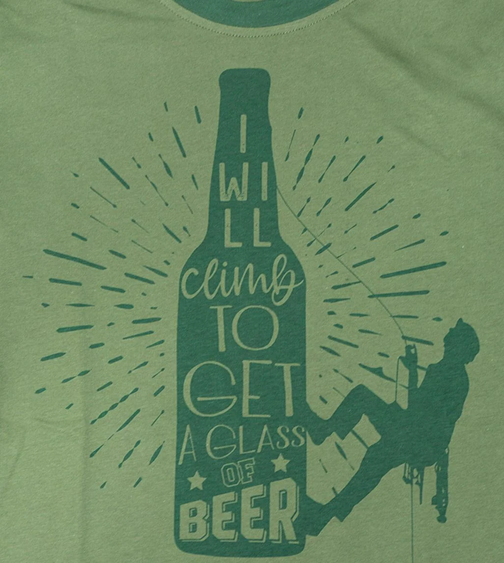 Camiseta Algodón Orgánico Climb&Beer Green - Imagen 6