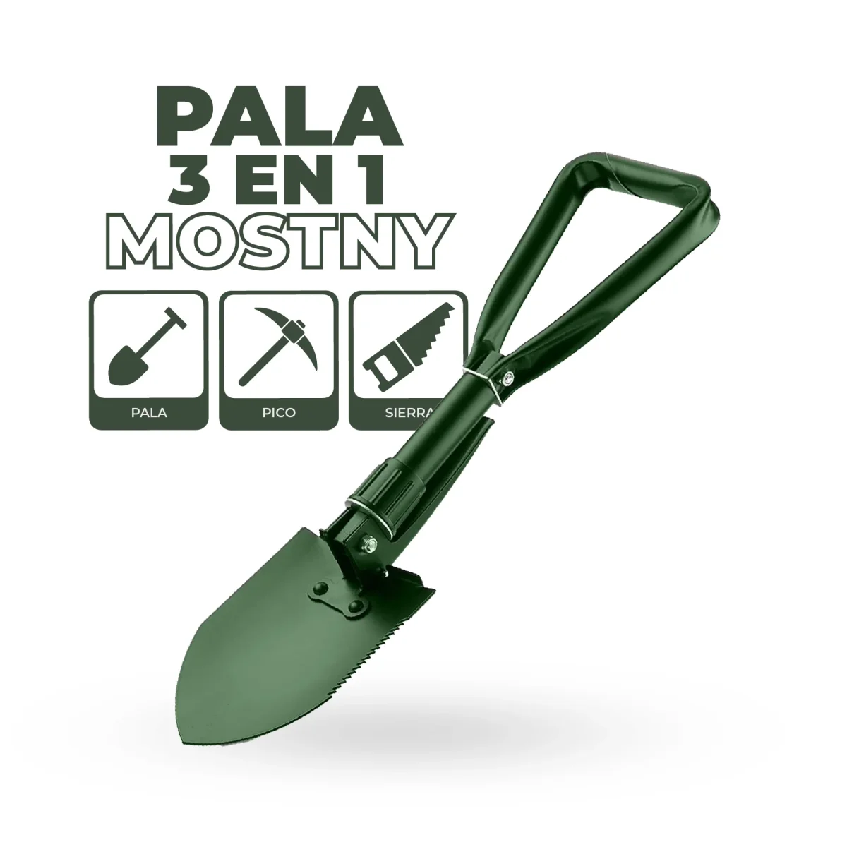 Pala Plegable 3 en 1 Mostny - Imagen 4