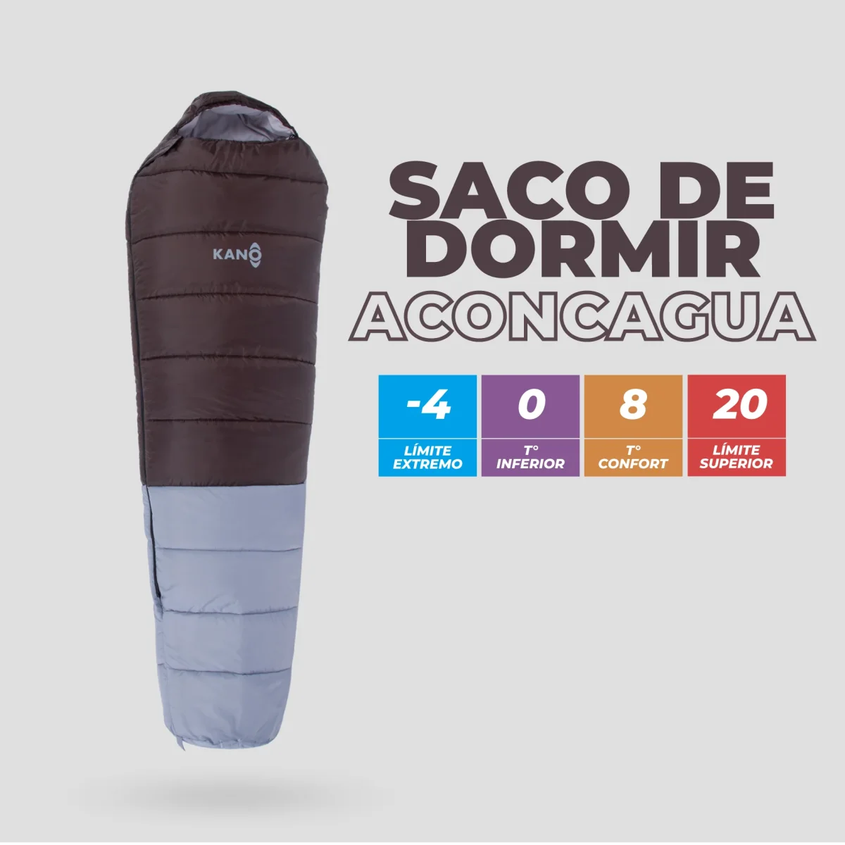 Saco de Dormir 0°C / 20°C Aconcagua Café - Imagen 4