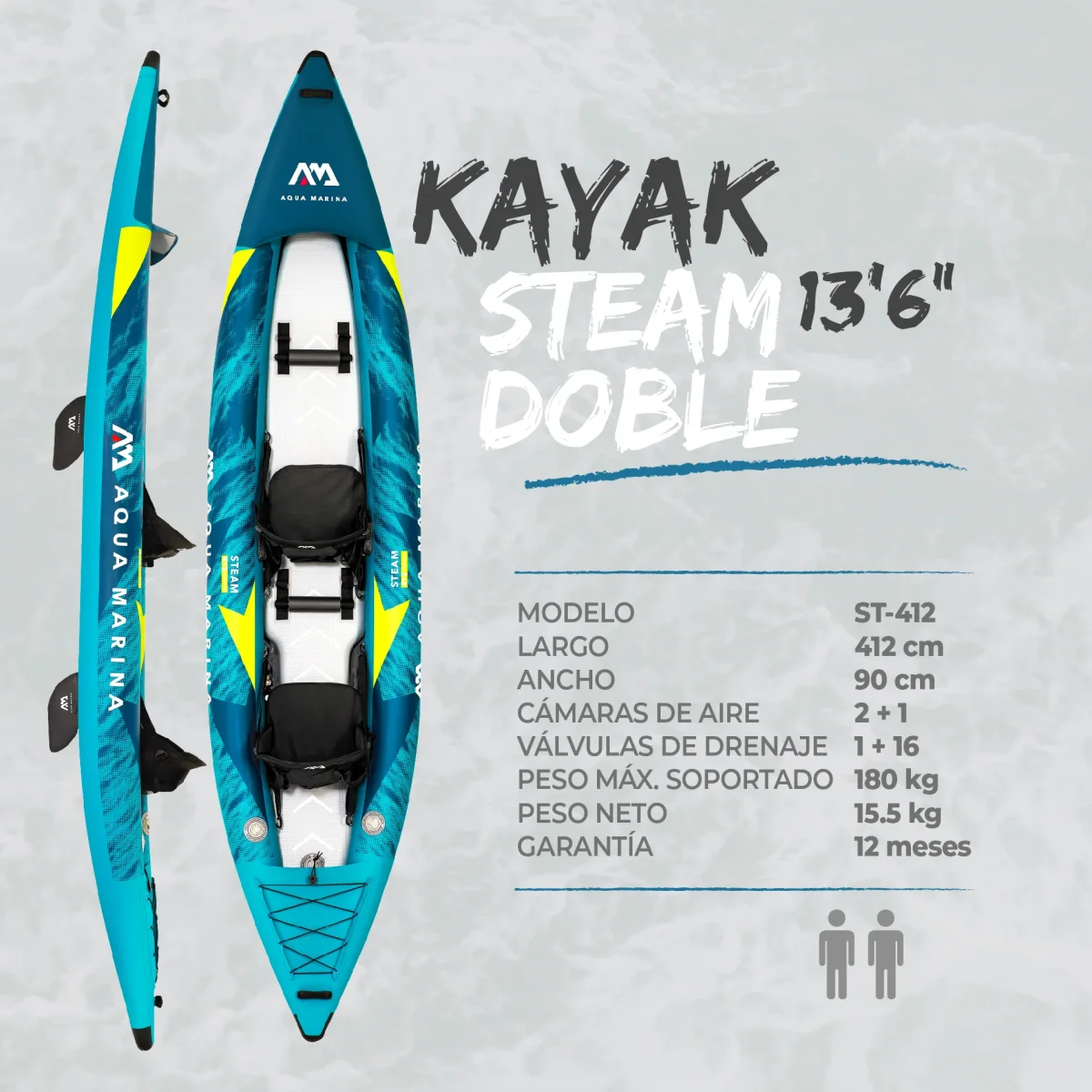 Kayak Steam Doble - Imagen 4