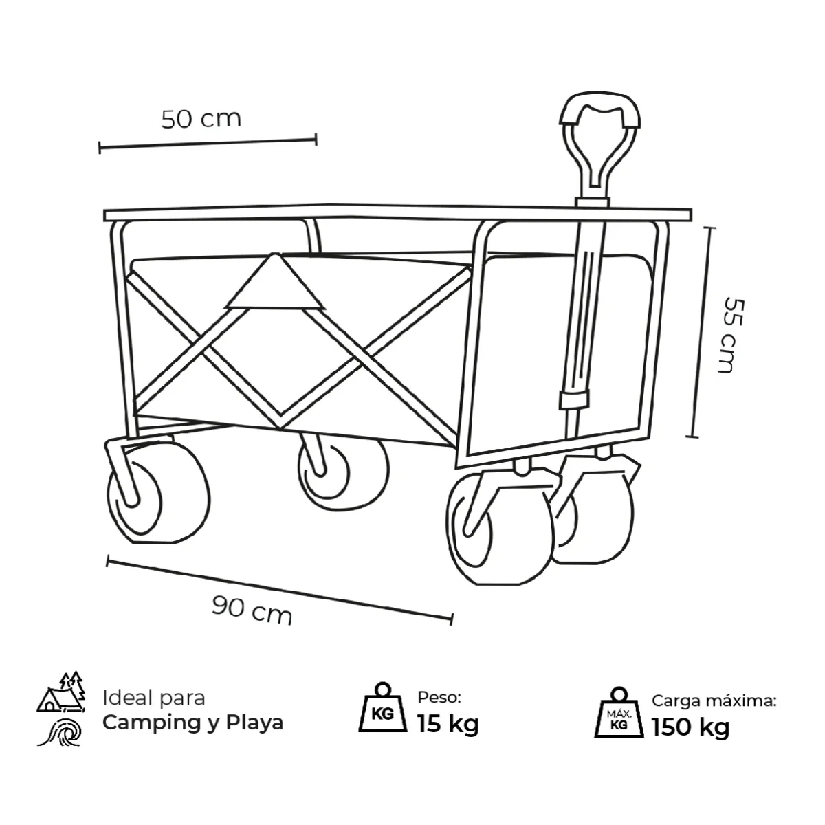 Carro de Transporte Convertible en Mesa Sherpa Table - Imagen 4