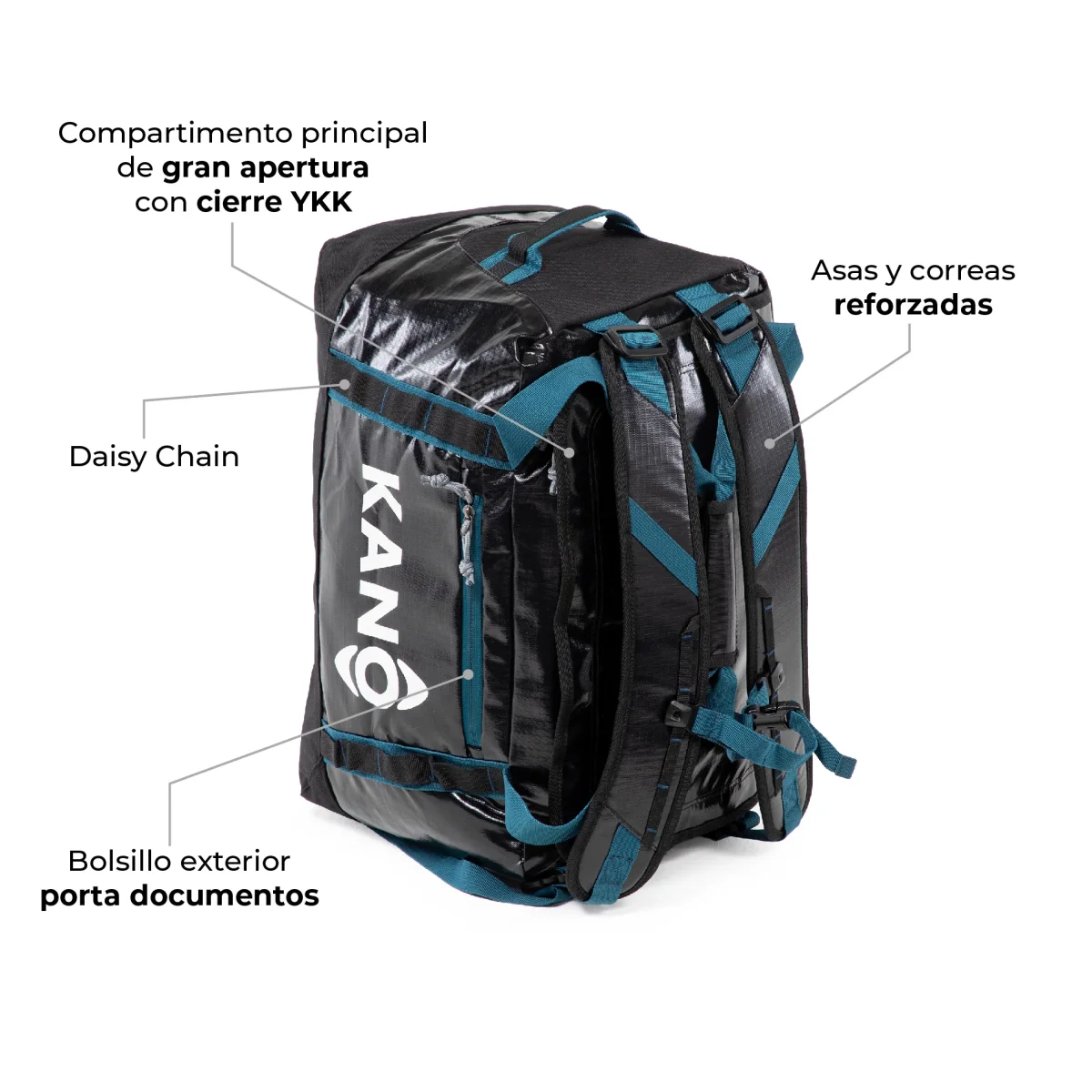 Bolso Mochila Impermeable 40L Darwin Black - Imagen 4