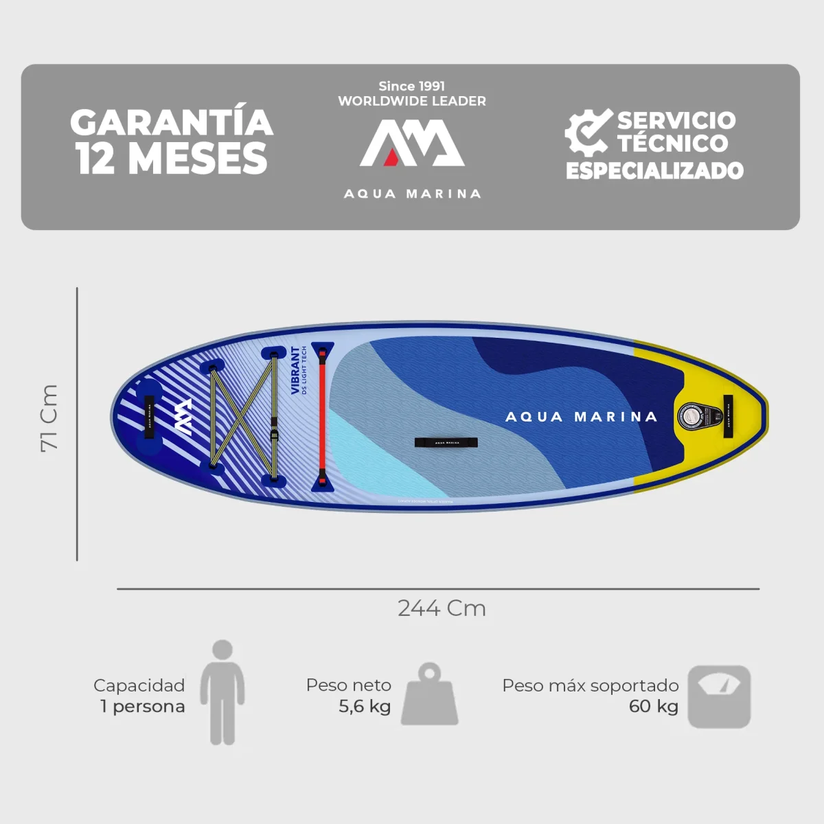 Stand Up Paddle SUP Vibrant 8’0” 2.0 - Imagen 4
