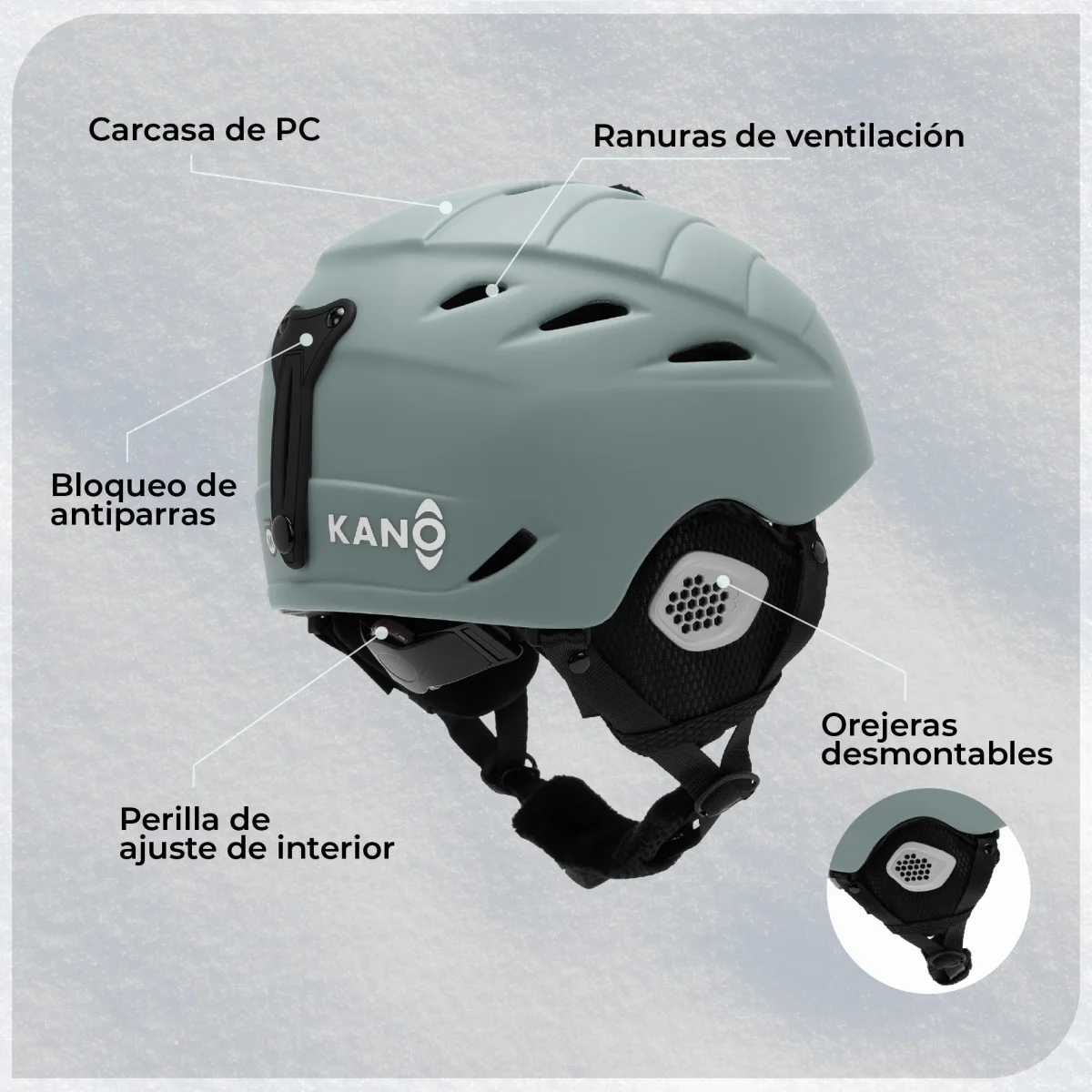Casco de Nieve para Niños Moss - Imagen 4