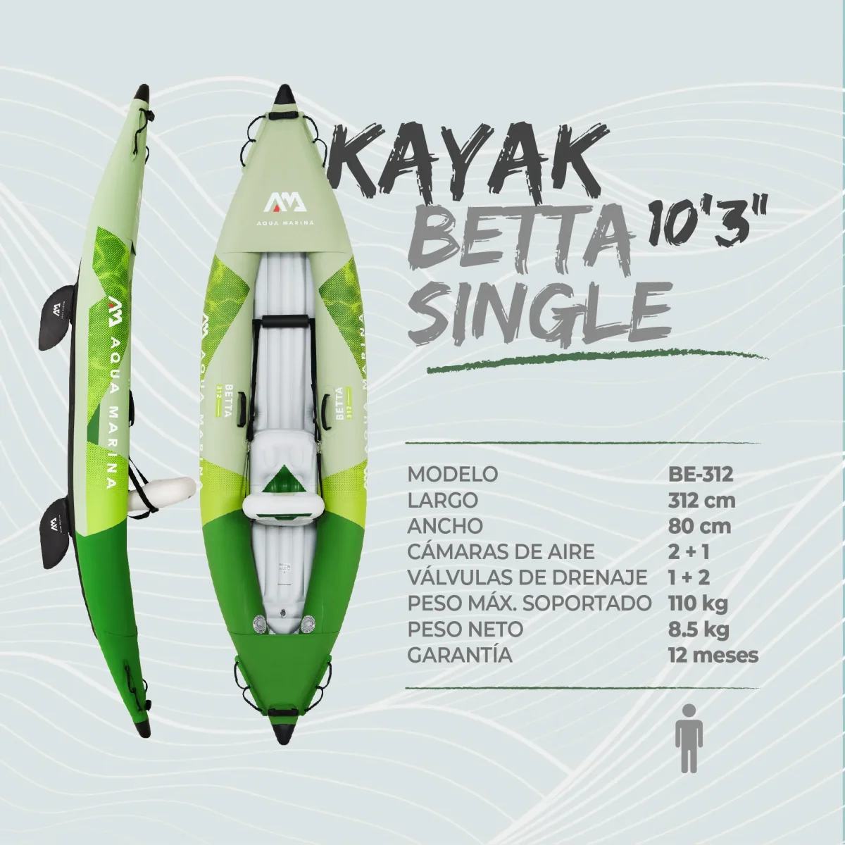 Kayak Betta Single Leisure - Imagen 4