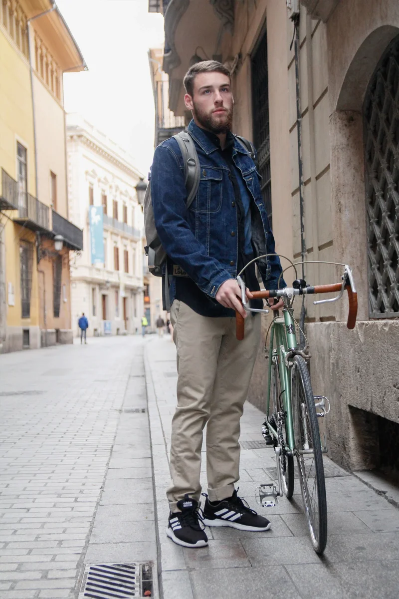 Pantalón Ciclismo Urbano Amsterdam Beige - Imagen 8