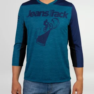 Camiseta Técnica Azul 3/4