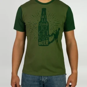 Camiseta Algodón Orgánico Climb&Beer Green