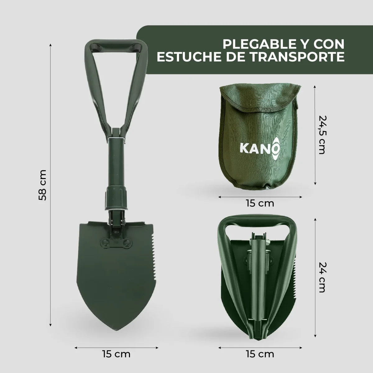 Pala Plegable 3 en 1 Mostny - Imagen 5