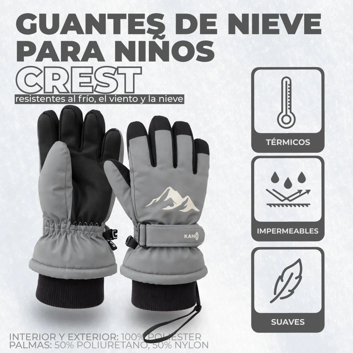Guantes de Nieve para Niño Crest - Imagen 4