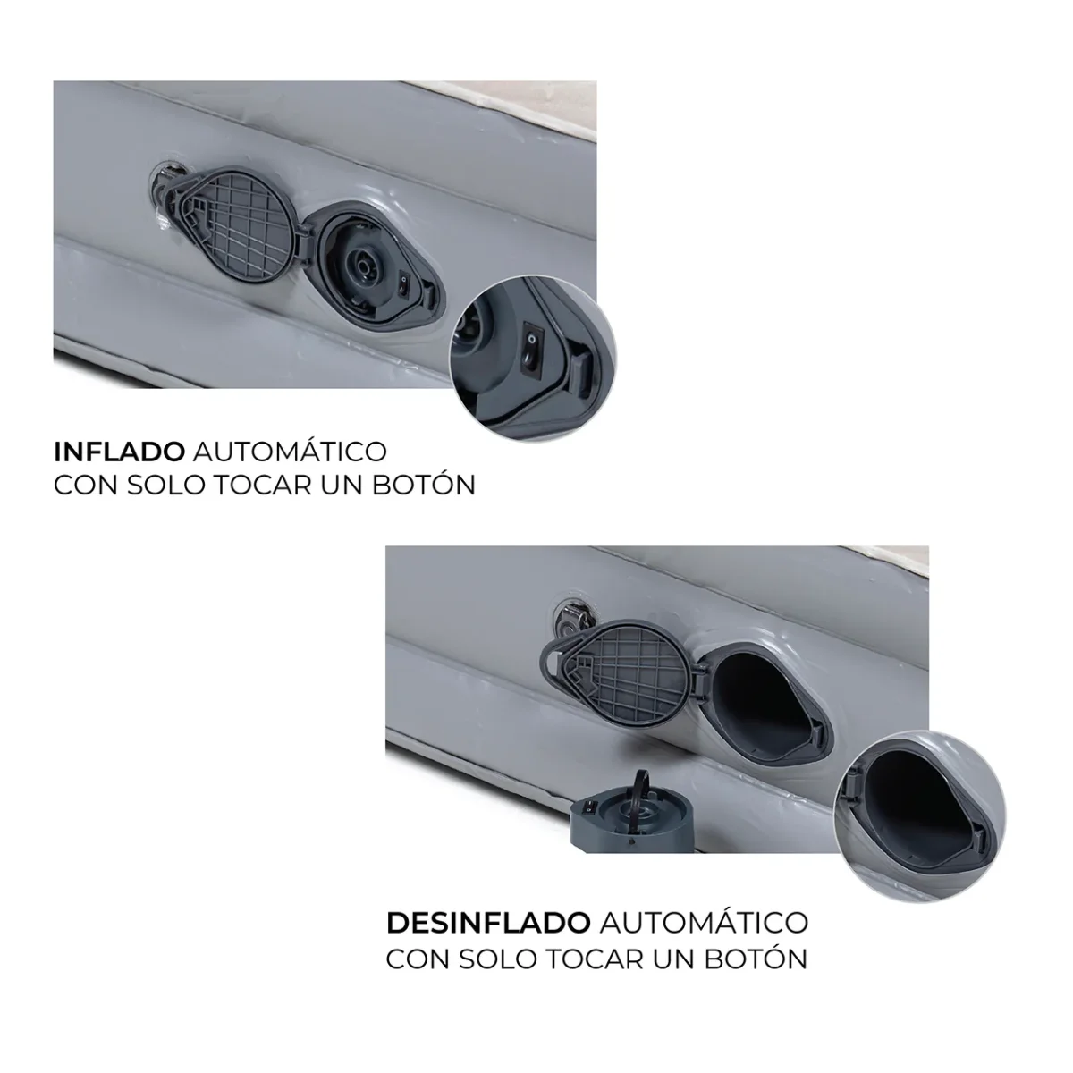 Colchón Inflable Con Batería 2 Plazas Chagual - Imagen 4