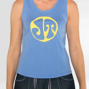 Camiseta Escalada Piolet Azul Mujer