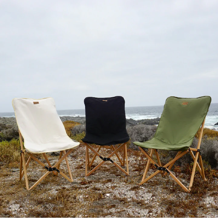 Silla Plegable Para Camping Natural de Madera Beige - Imagen 6