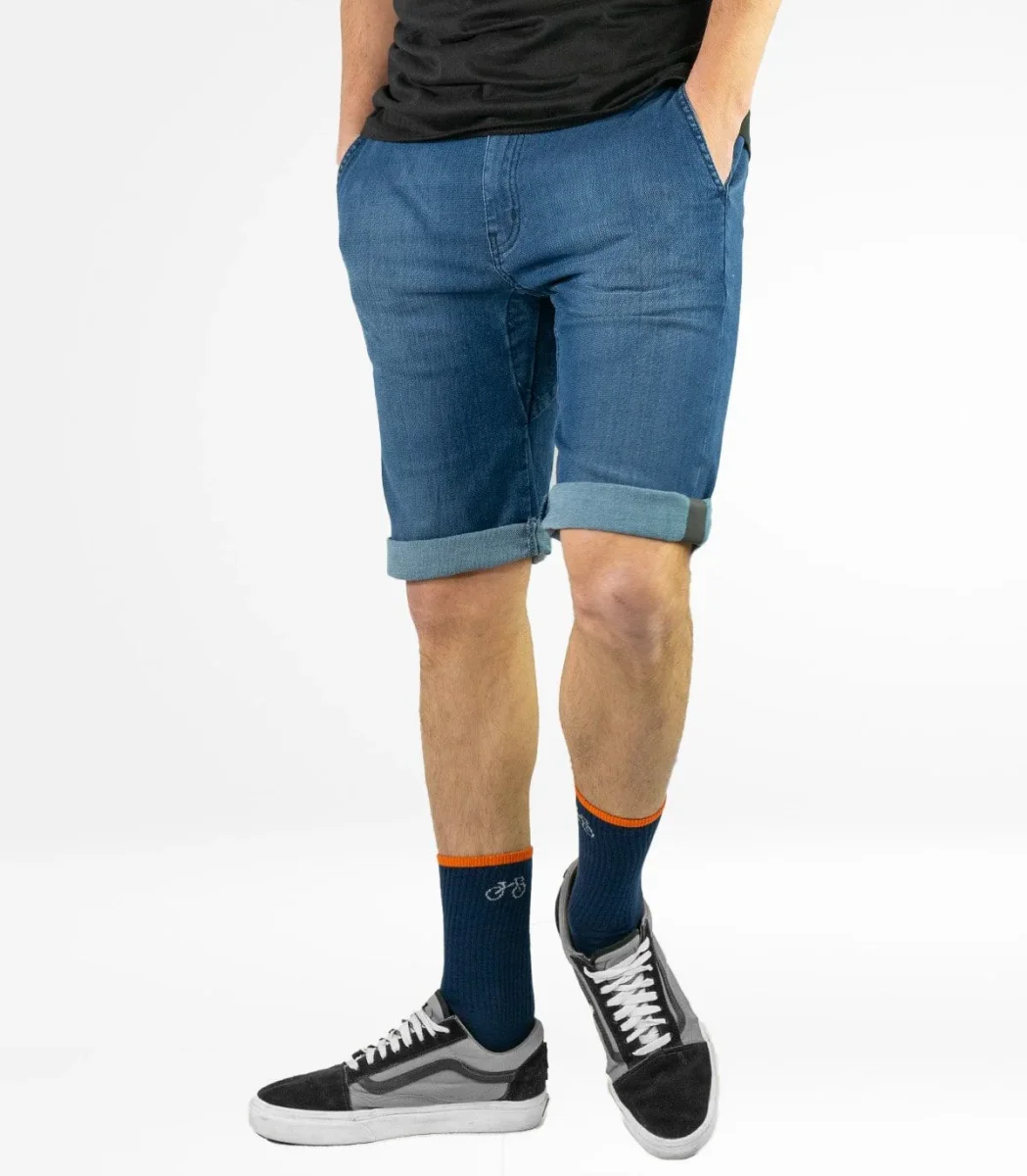 Pantalón Ciclismo Urbano Utrecht Short Jeans Stone Hombre