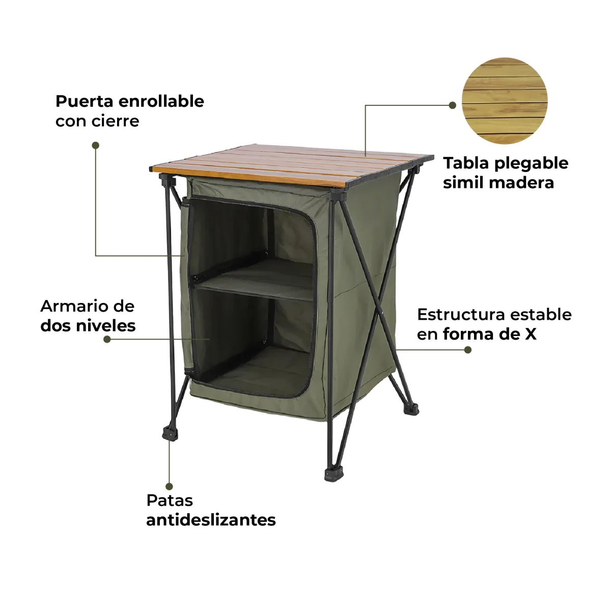 Mesa Plegable con Armario 2 en 1 - Imagen 8