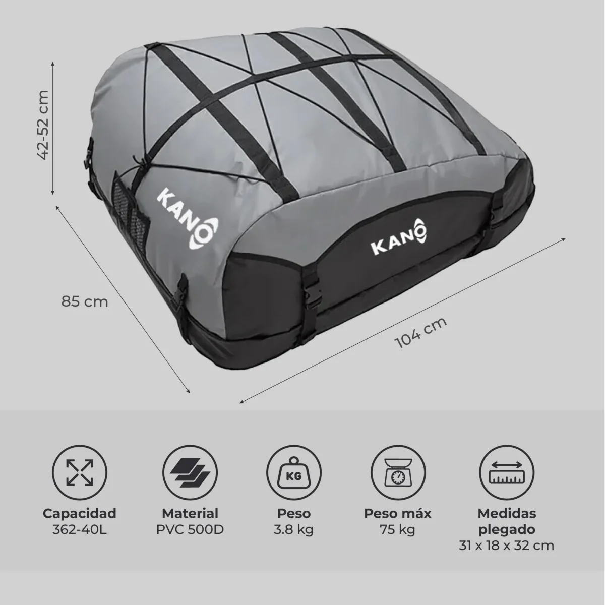 Bolso para Techo Porta Equipajes Expandible 362 - 450 L - Imagen 6