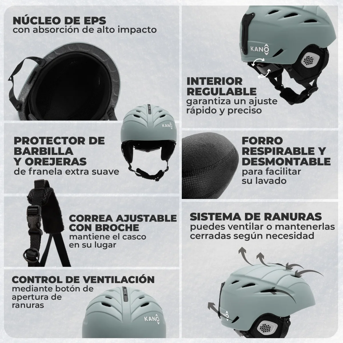Casco de Nieve para Niños Moss - Imagen 7