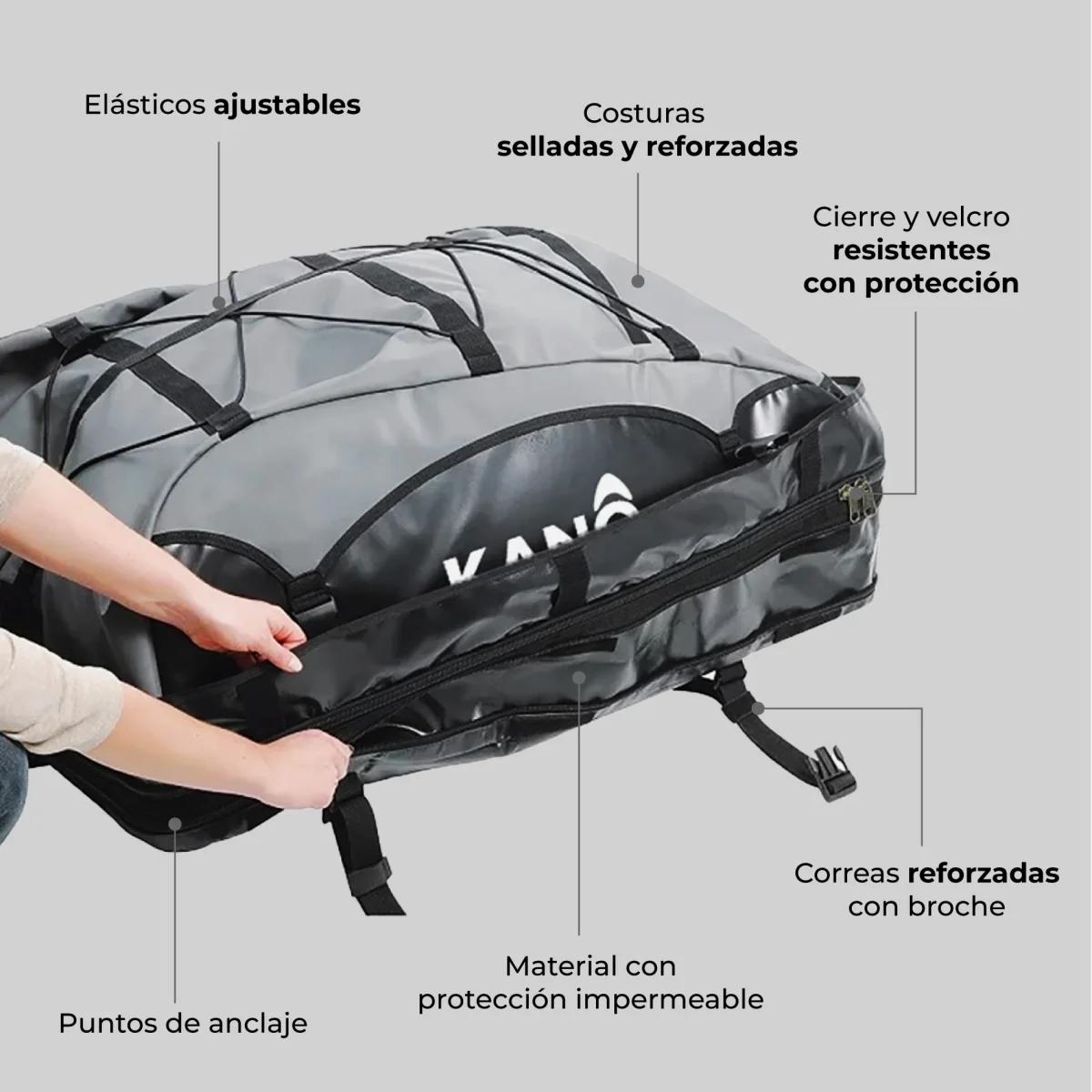 Bolso para Techo Porta Equipajes Expandible 362 - 450 L - Imagen 7