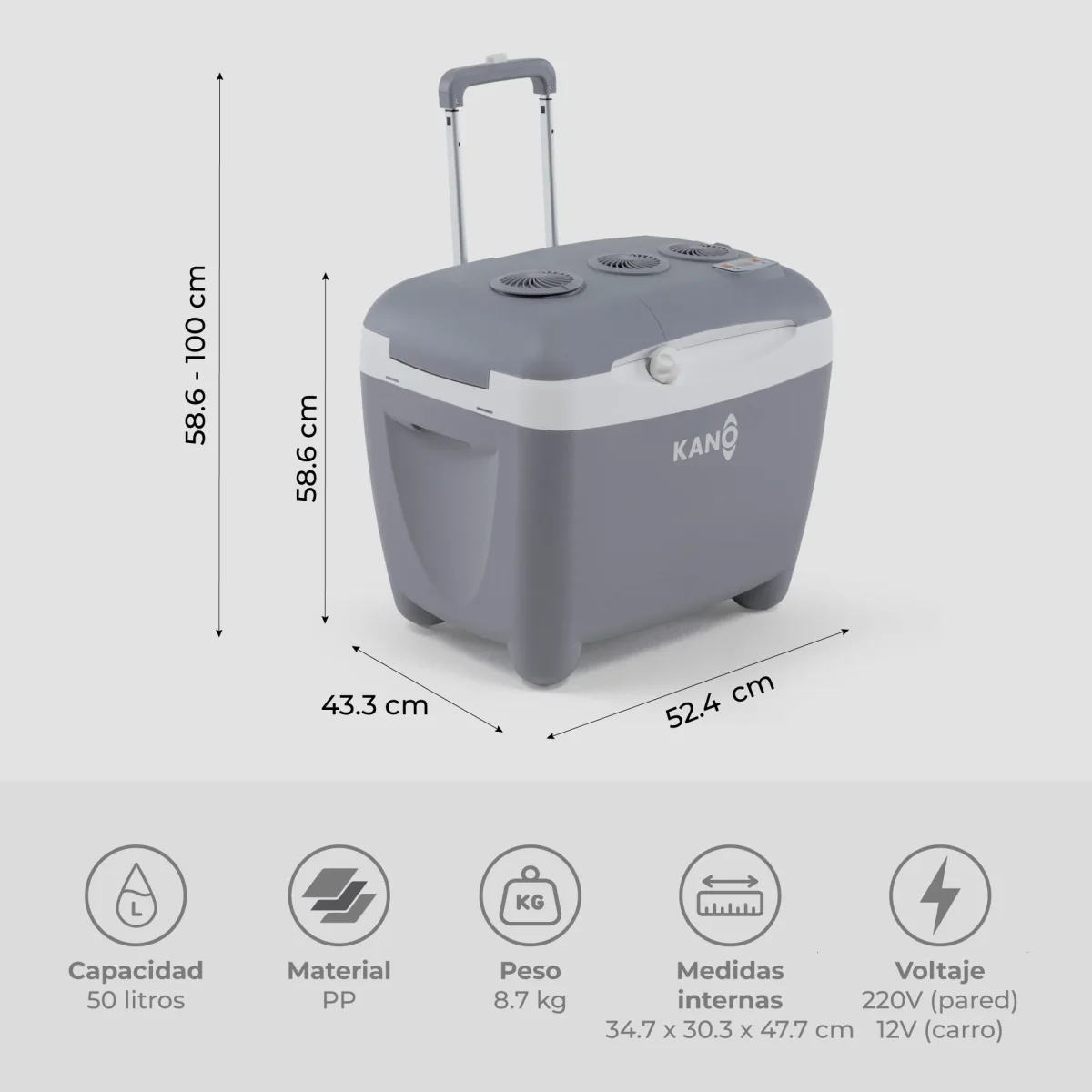 Cooler Eléctrico con Ruedas Steffen - Imagen 7