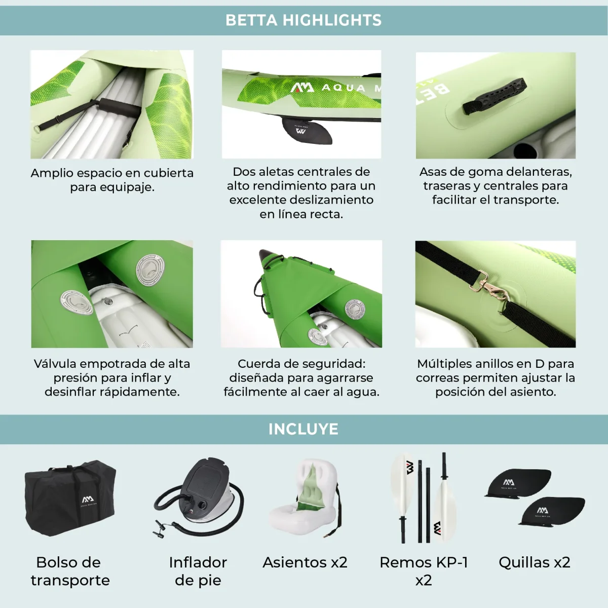 Kayak Betta Doble Leisure - Imagen 8