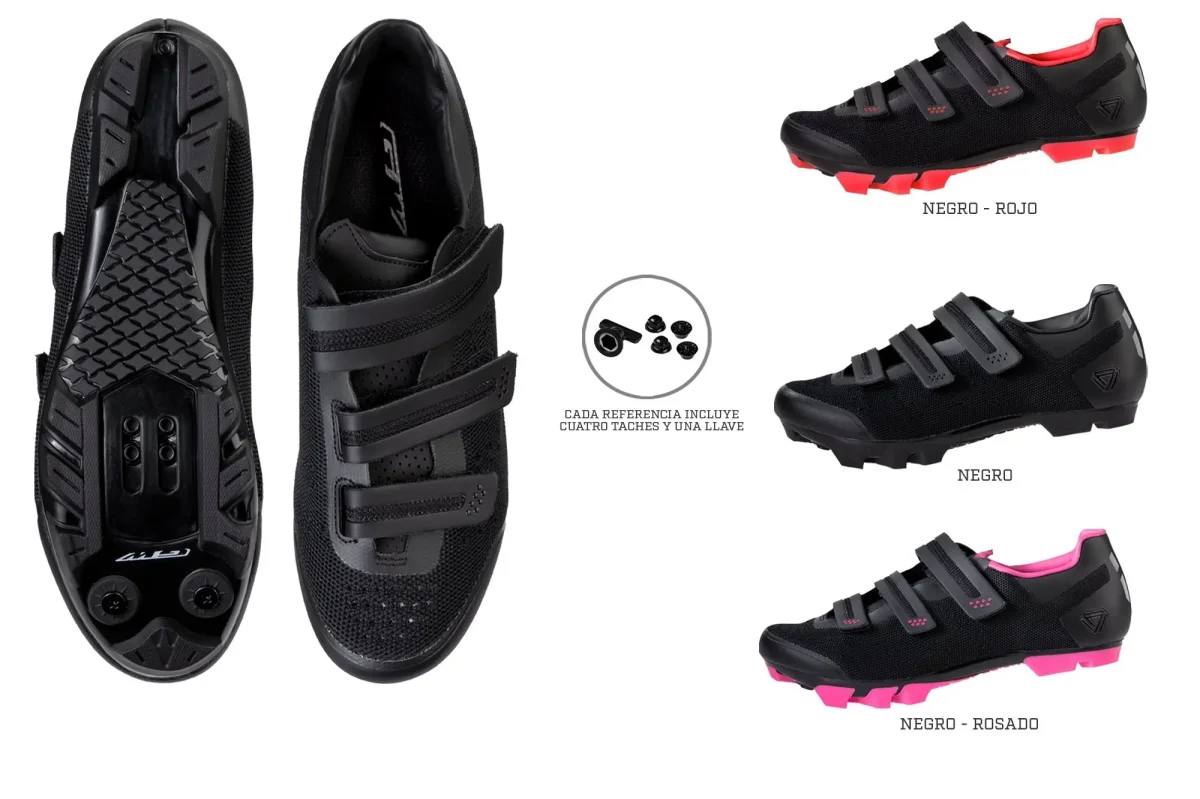 Zapatillas MTB X Knit Straps Negro Rojo