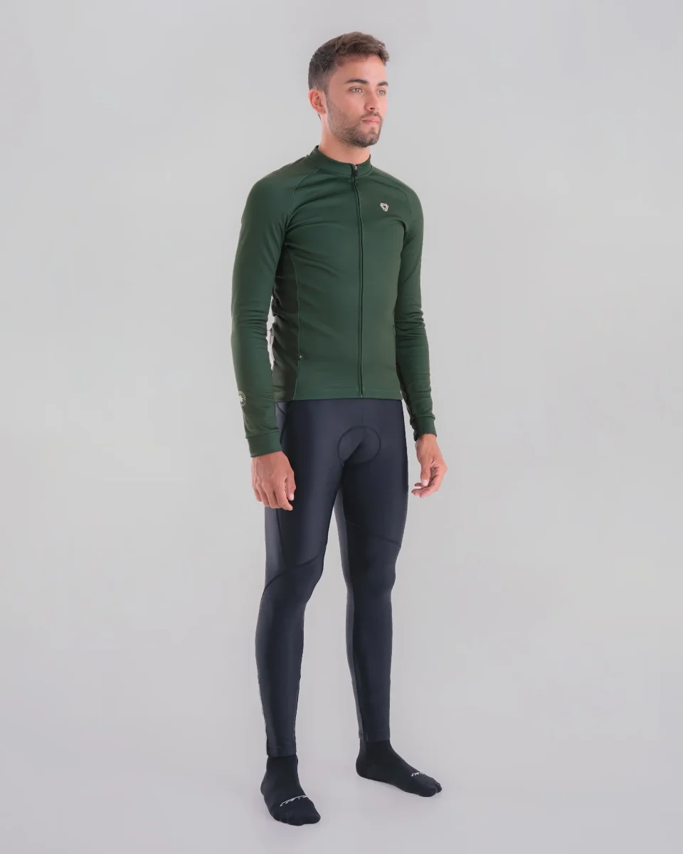 Camiseta Manga Larga Halley Térmica Verde Militar - Imagen 3