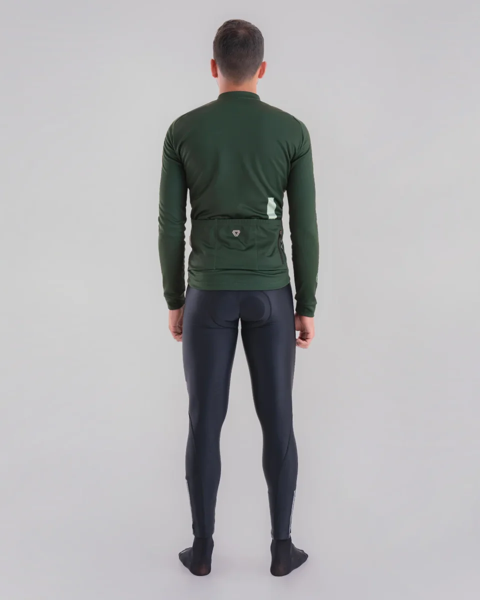 Camiseta Manga Larga Halley Térmica Verde Militar - Imagen 4