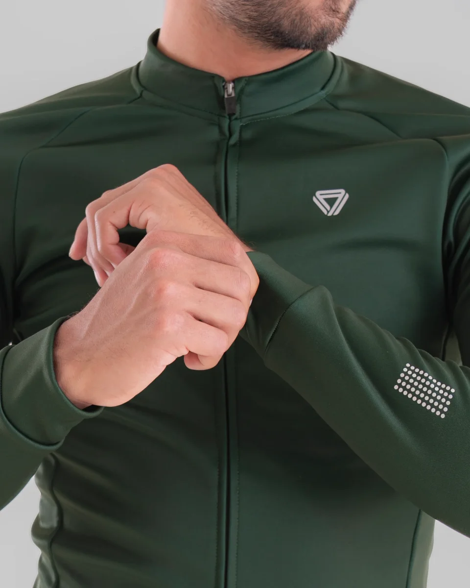 Camiseta Manga Larga Halley Térmica Verde Militar - Imagen 5