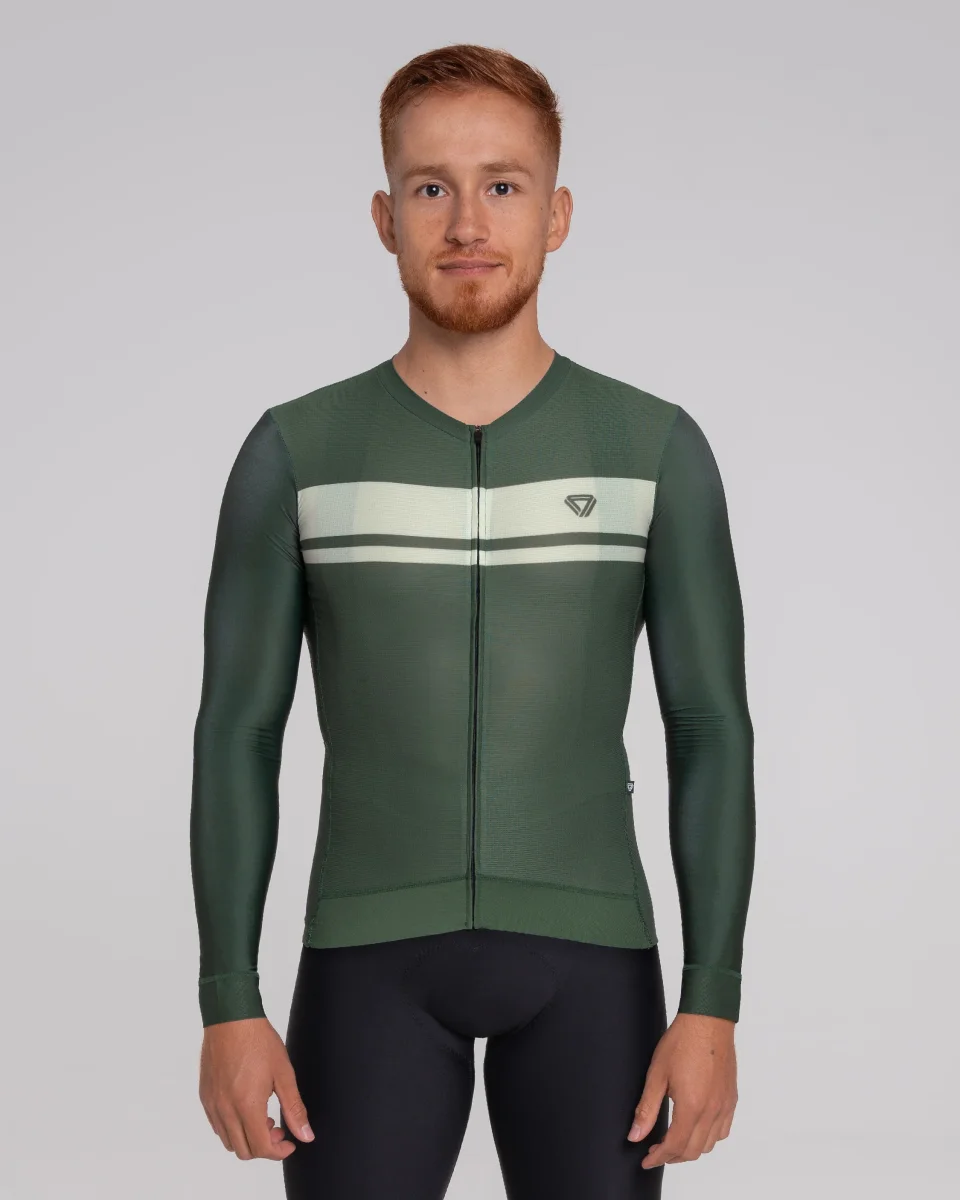 Camiseta Manga Larga Basic Verde Oliva - Imagen 2