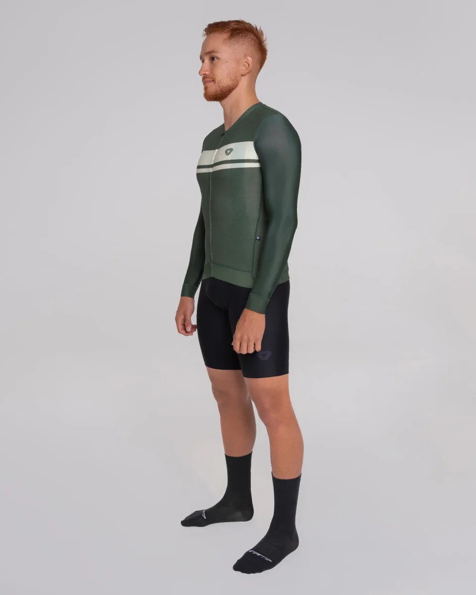 Camiseta Manga Larga Basic Verde Oliva - Imagen 3