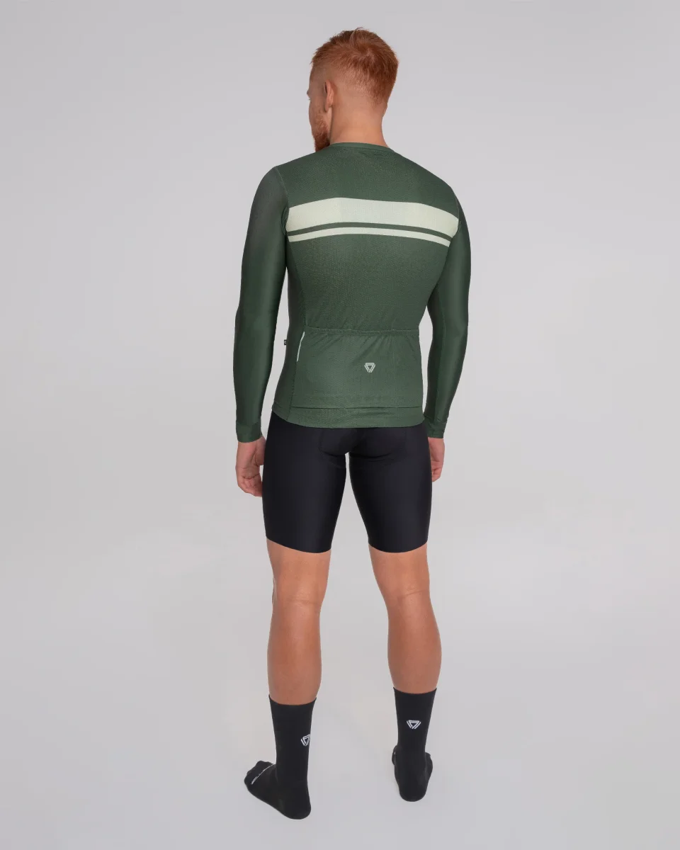 Camiseta Manga Larga Basic Verde Oliva - Imagen 4