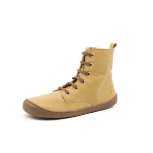 Flexinens Botín barefoot con cordón y cremallera lateral  modelo 9085-R F/MER piel lavanda mostaza