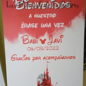 Cartel Bienvenida B&J Disney