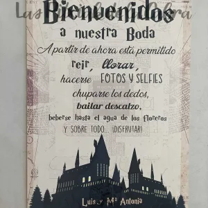 Cartel Bienvenida Harry Potter