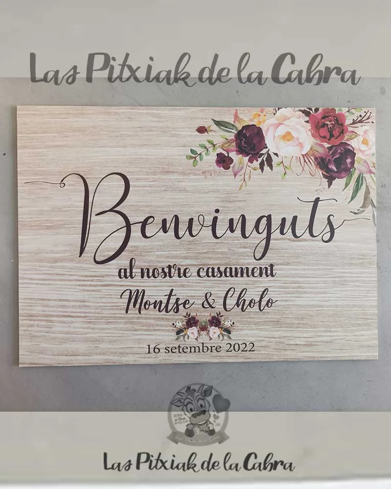 Cartel de boda Bienvenidos horizontal - Imagen 3