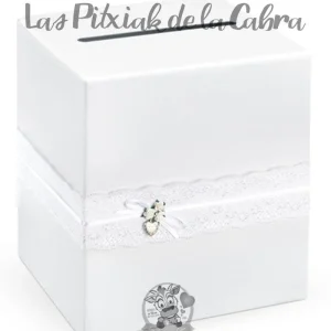 Caja para Sobres Blanca Encaje