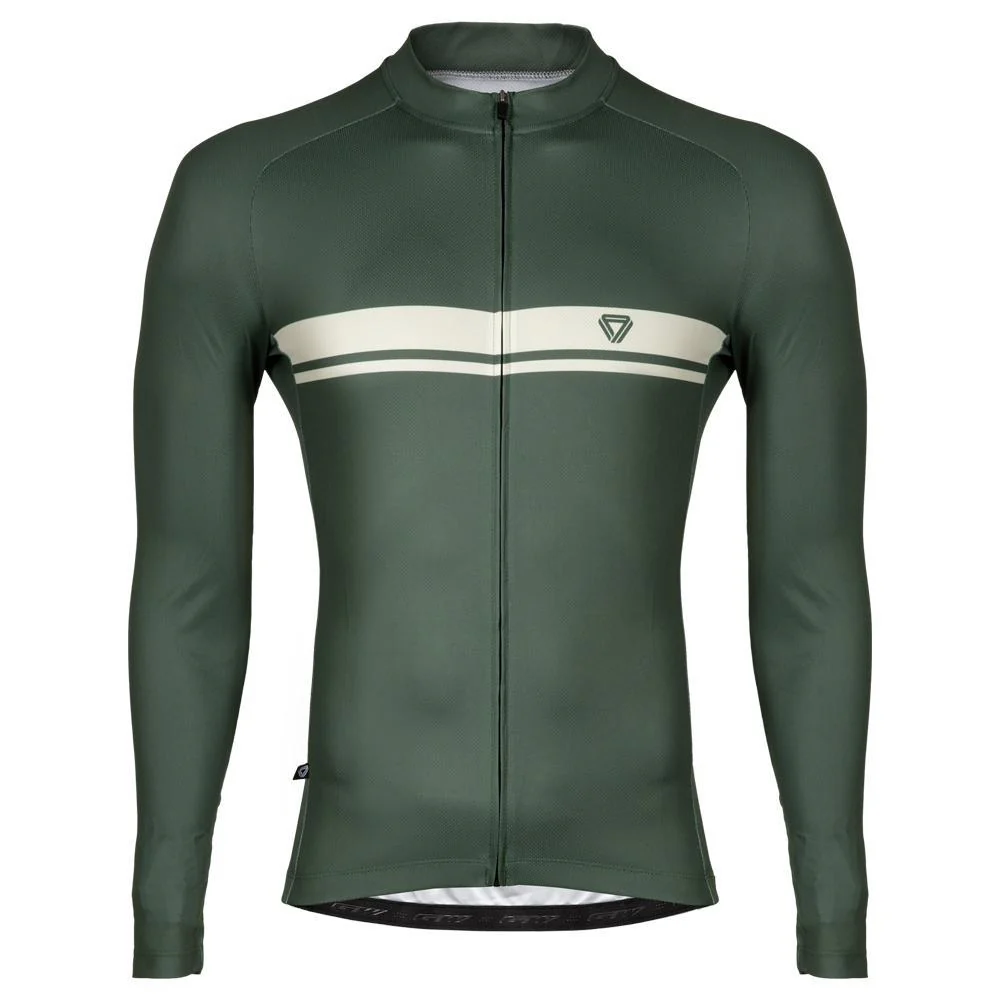 Camiseta Manga Larga Basic Verde Oliva - Imagen 5