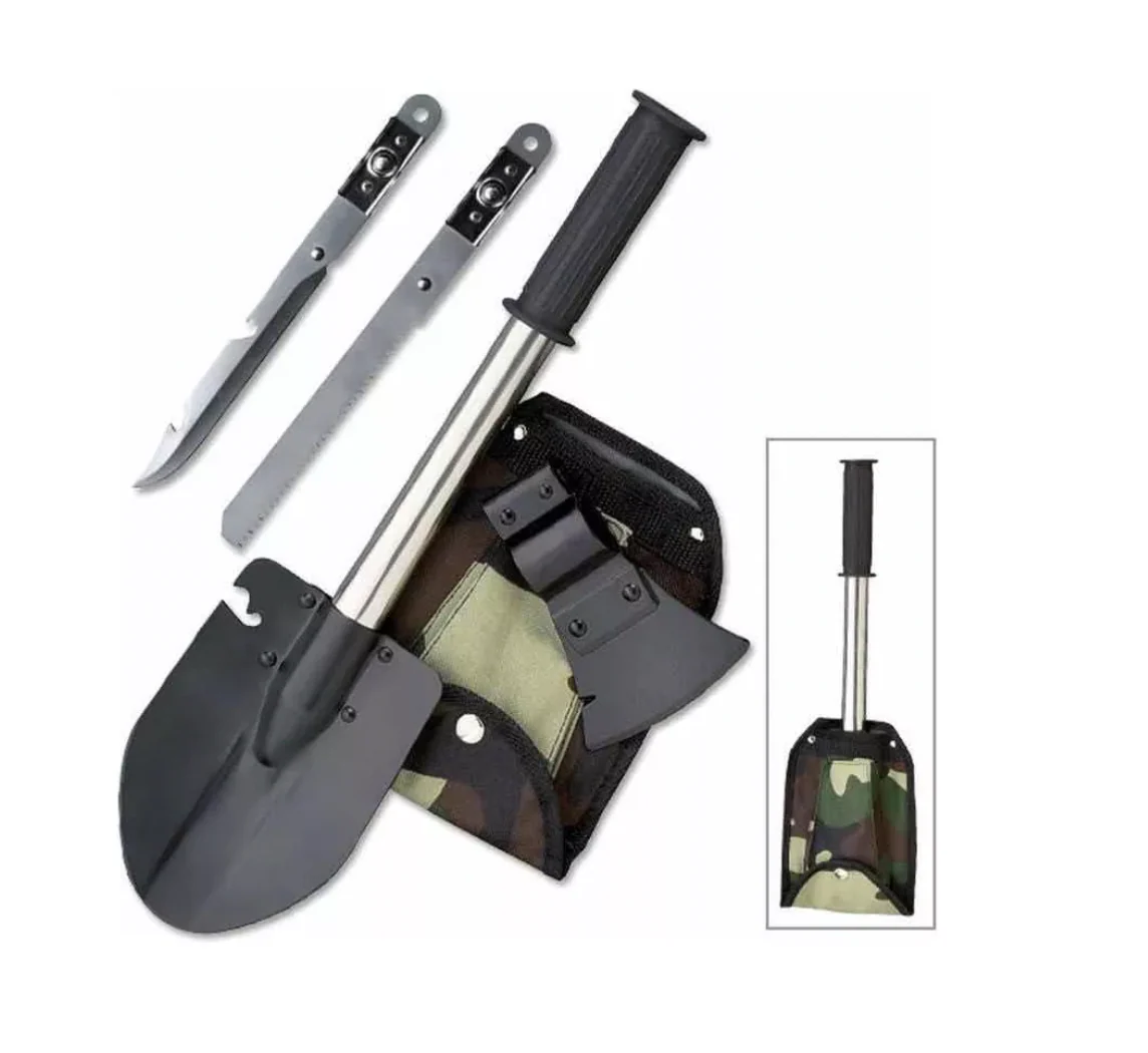 Pala Hacha Sobrevivencia / 4 En 1 / Camping /hiking Outdoor - Imagen 3