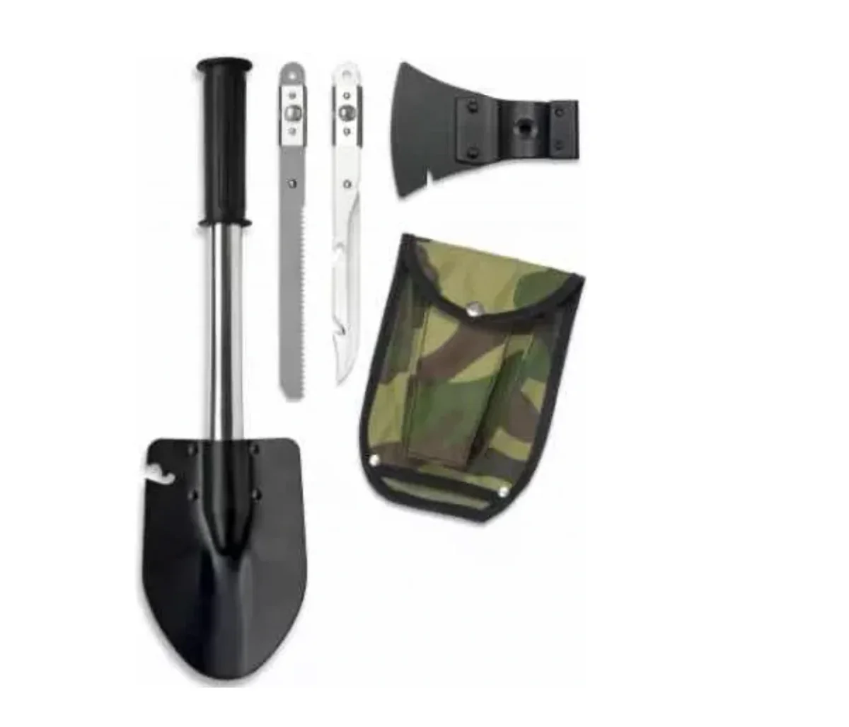 Pala Hacha Sobrevivencia / 4 En 1 / Camping /hiking Outdoor - Imagen 5