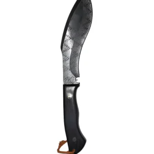 Cuchillo Kukri Wang Damasco Liso Palisandro 3808 - Negro