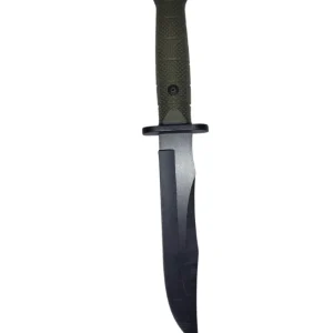 Cuchillo Táctico Comando Funda Rígida Ejercito Negro Y Verde