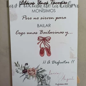 Cartel Bailarinas Lucía&Ángel