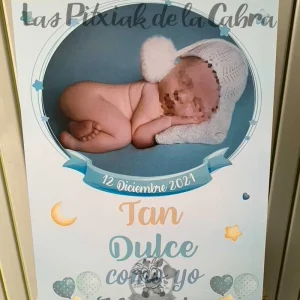 Cartel Bienvenida Bautizo con Foto