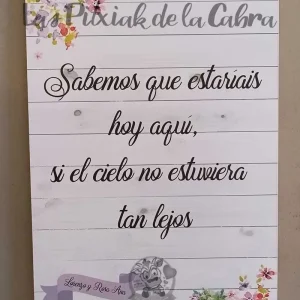 Cartel Cielo Lorenzo&Rosa Ana