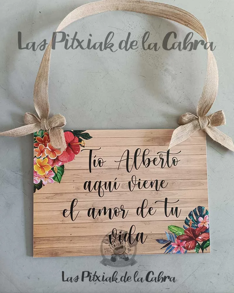 Cartel Novia Tropical