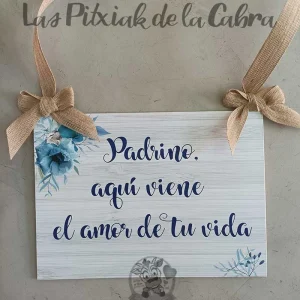 Cartel Padrino Flores Azules