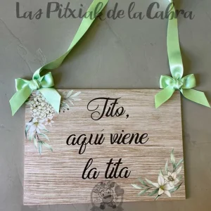 Cartel para bodas viene mi tita