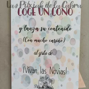 Cartel Conos Pilar&Marta