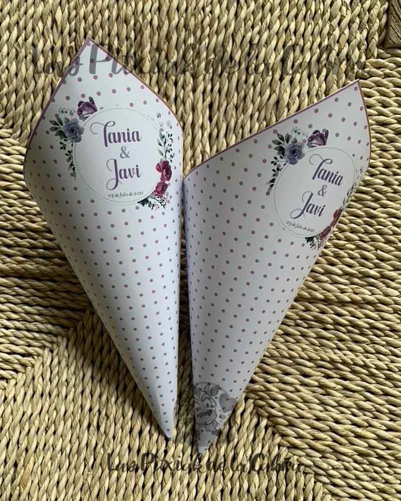 Conos violetas Tania y Javi - Imagen 2